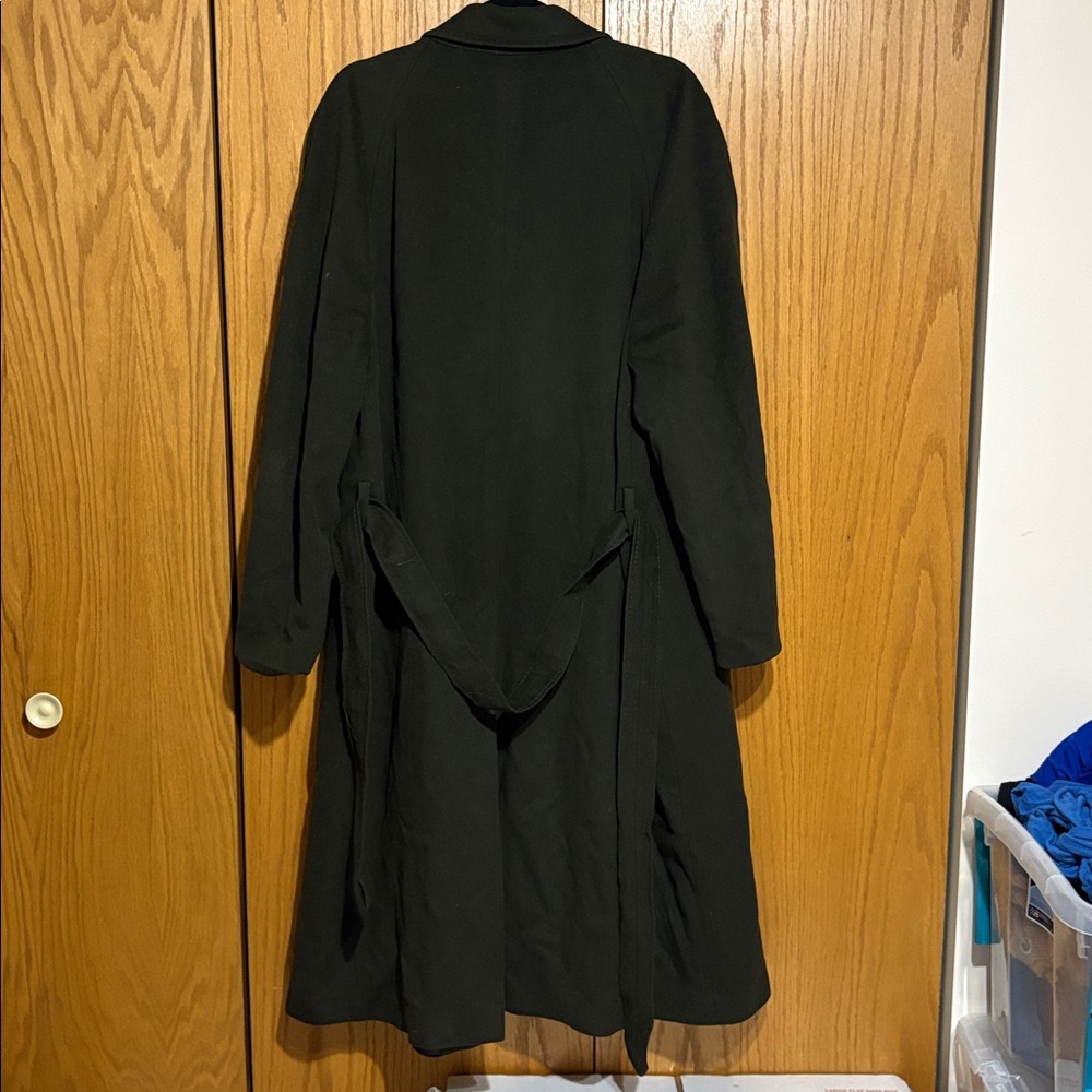 Saks Fifth Avenue Loro Piana fits men's L-XL olive green cashmere wool coat - Picture 9 of 12